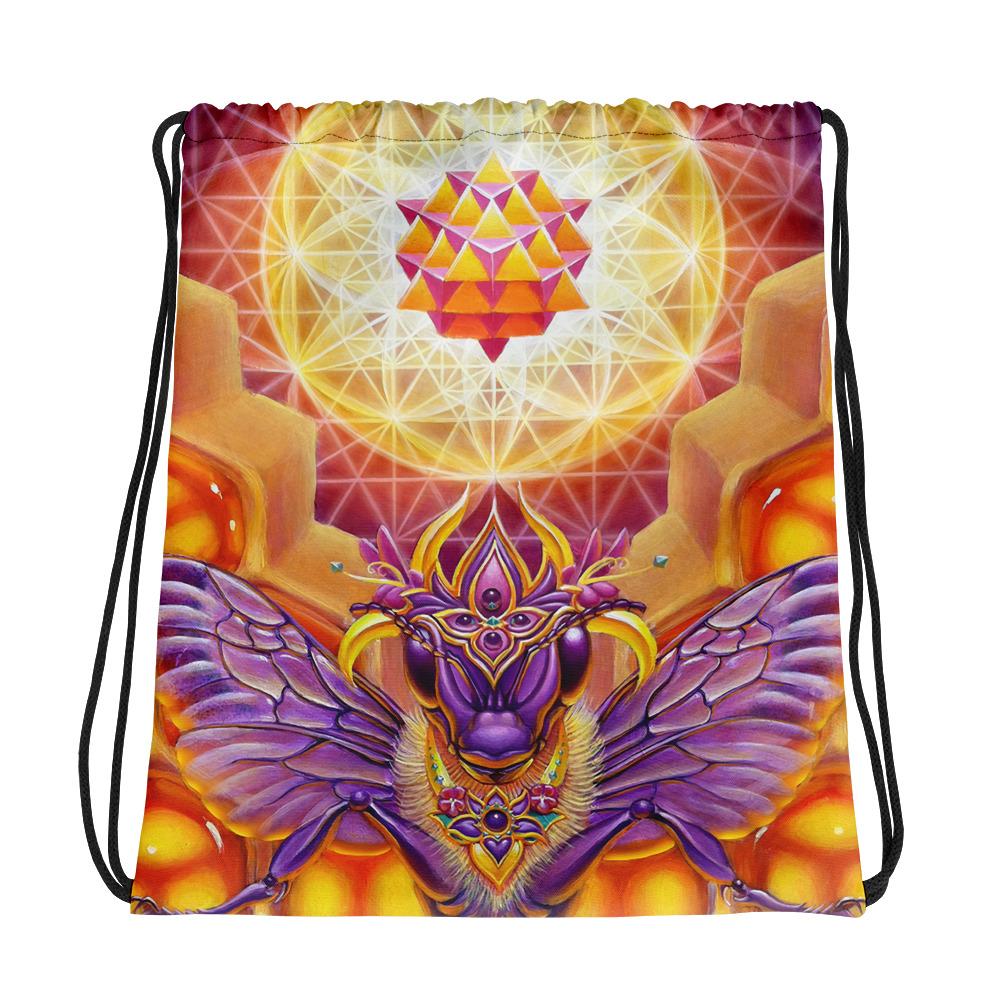 Heart of the Hive Drawstring Bag by Vajra-Festival Shred