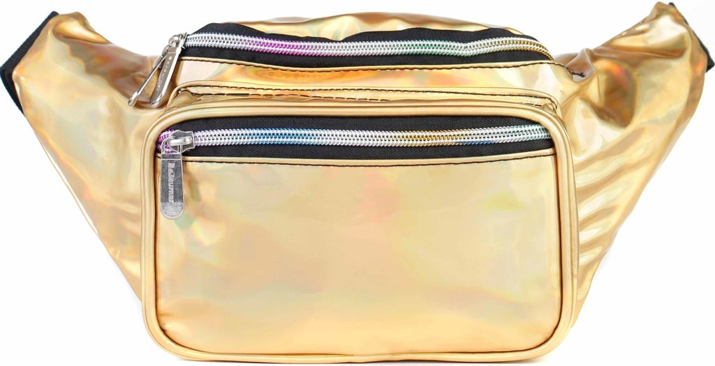 Holographic Gold Fanny Pack-Festival Shred