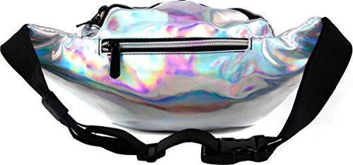 Holographic Silver Fanny Pack-Festival Shred