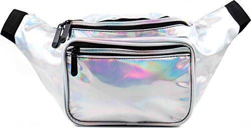 Holographic Silver Fanny Pack-Festival Shred