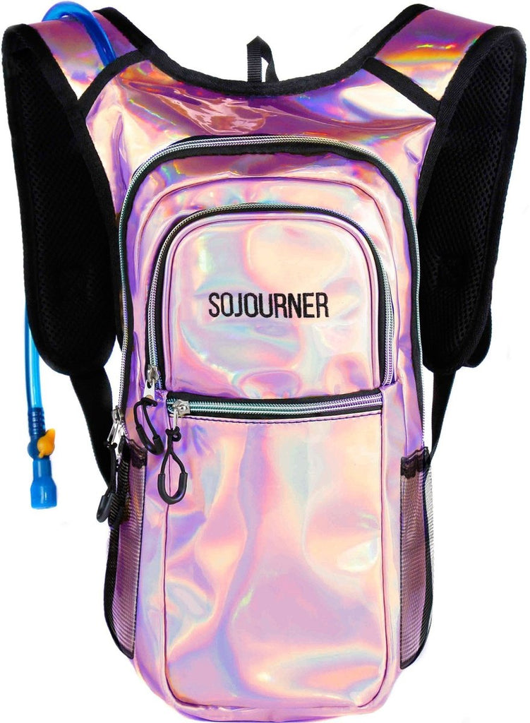 Large Holographic Pink Hydration Pack-Festival Shred