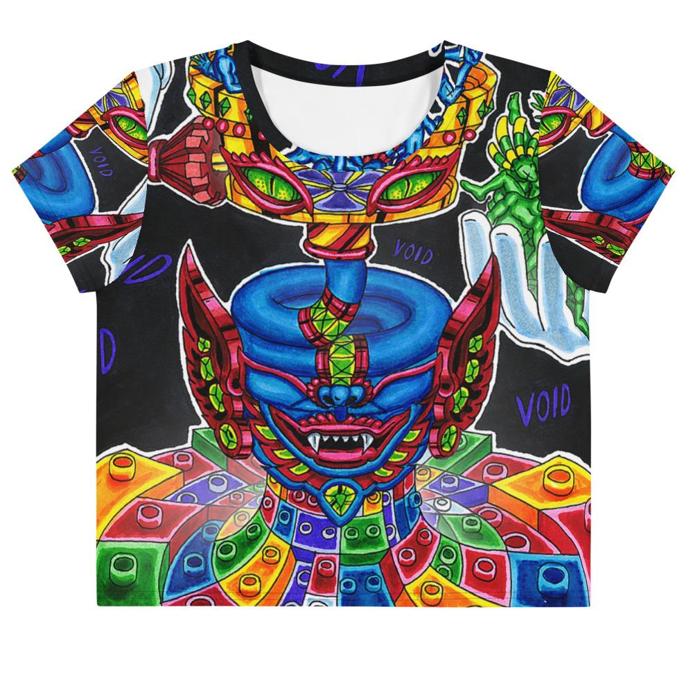Printing Machine Crop Tee by Salvia Droid-Festival Shred