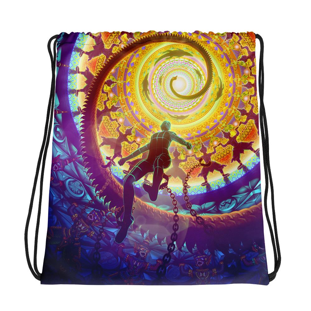 Rise To The Call Drawstring Bag by Salvia Droid-Festival Shred