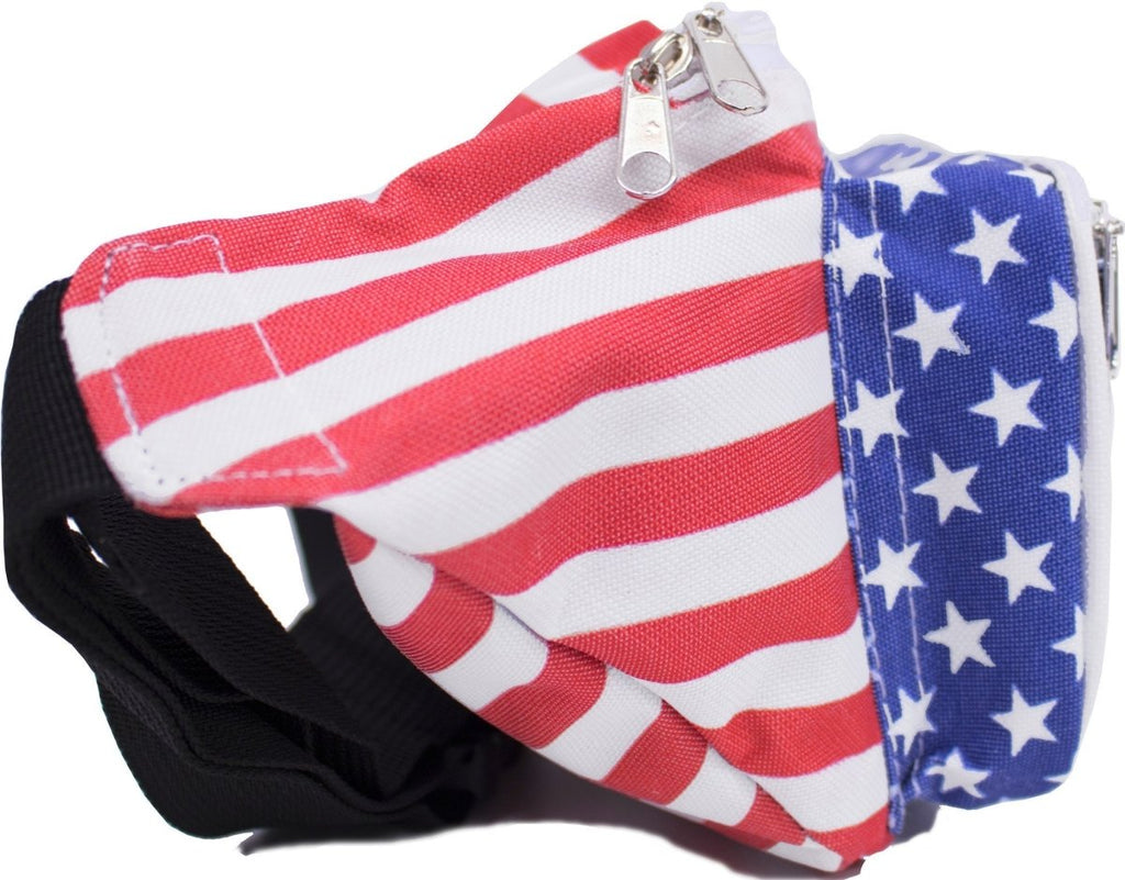 USA American Flag Fanny Pack-Festival Shred