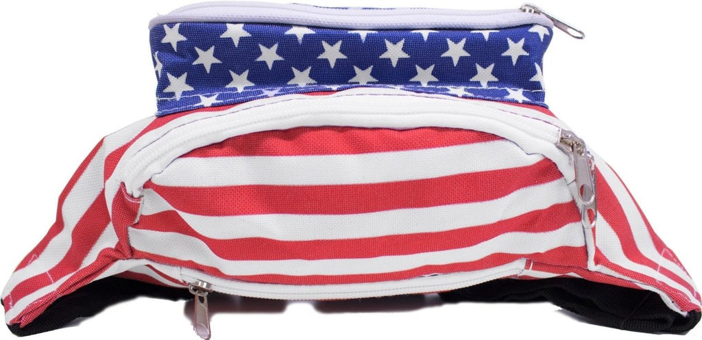 USA American Flag Fanny Pack-Festival Shred